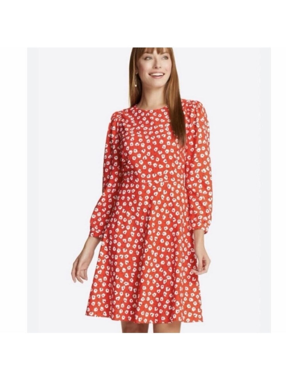 Draper James Red Floral Fit and Flare Dress